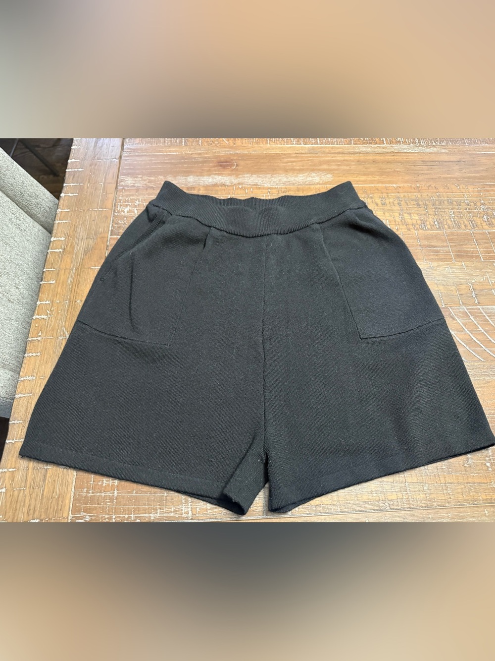 3/$15 Black Knit Women's Pull-On Shorts